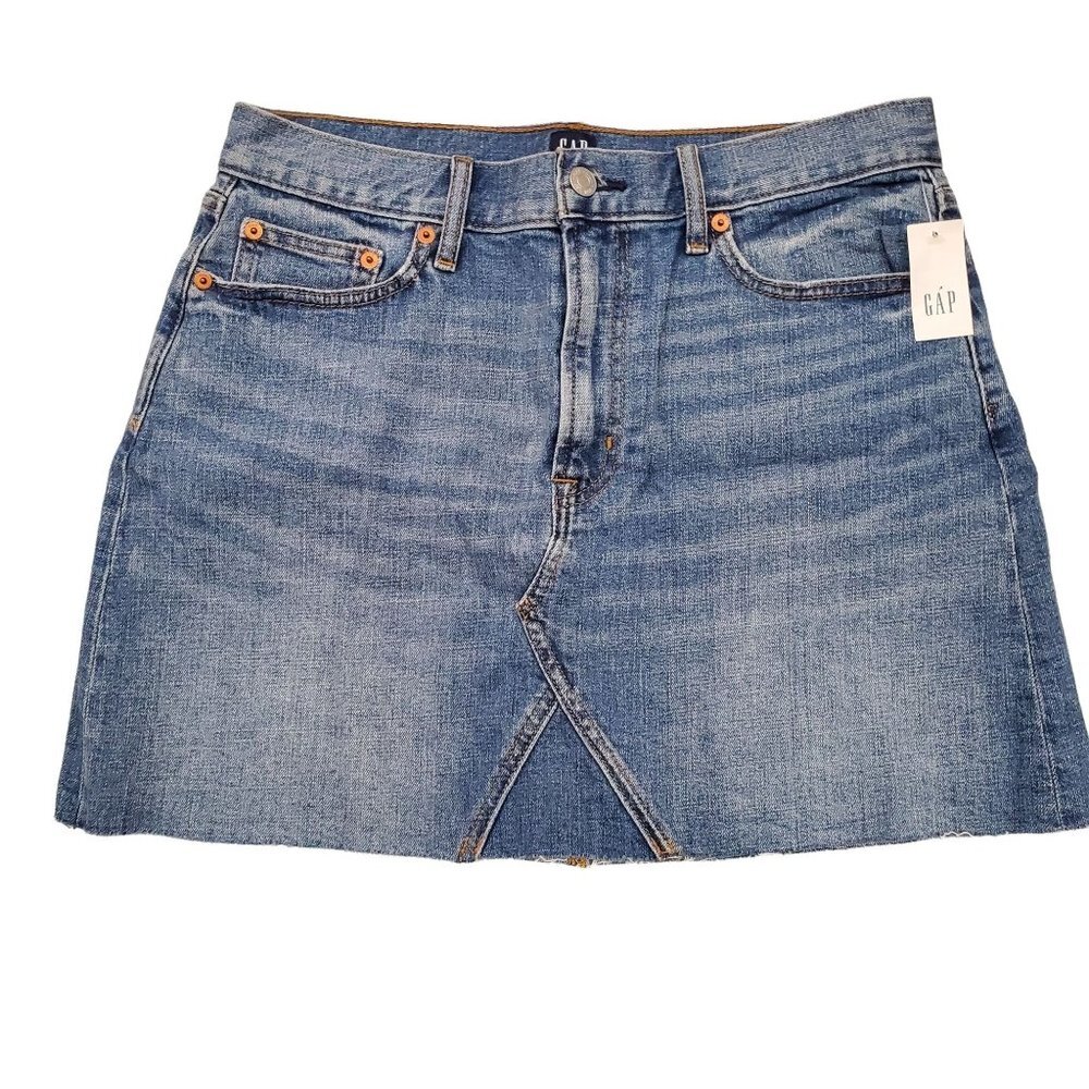 Gap Mini Medium Indigo Blue Jeans Skirt